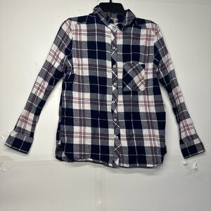 Woolrich Black, White & Red Plaid Button-Down Shirt